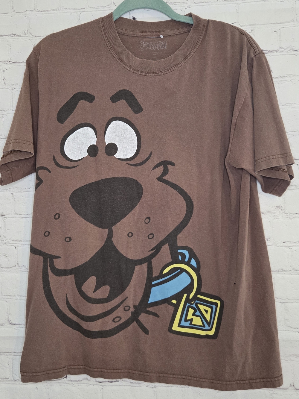 Vintage Y2K ScoobyDoo Face Shirt 100% Cotton Sz M